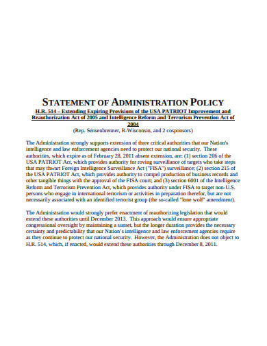 reauthorization-statement-of-administration-policy-template