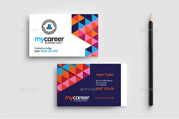 recruitment agency business card template