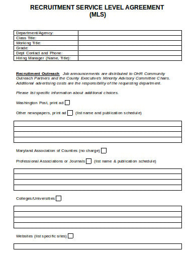 11+ Agency Service Level Agreement Templates in Doc | PDF | Free & Premium  Templates