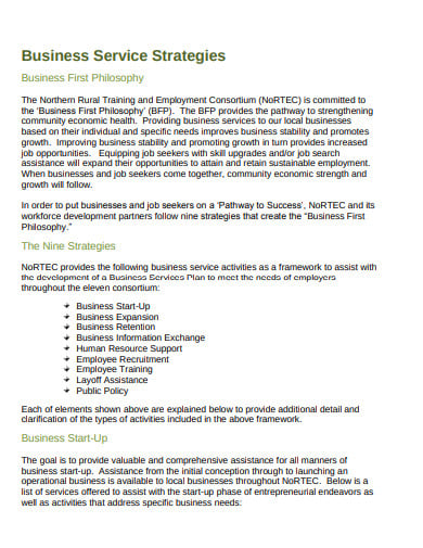 recruitment business services plan