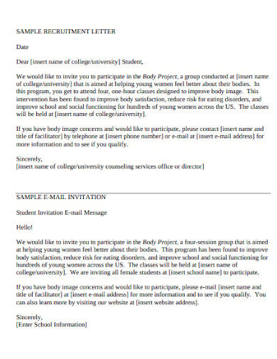 recruitment letter example
