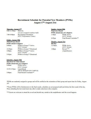 recruitment-schedule-example