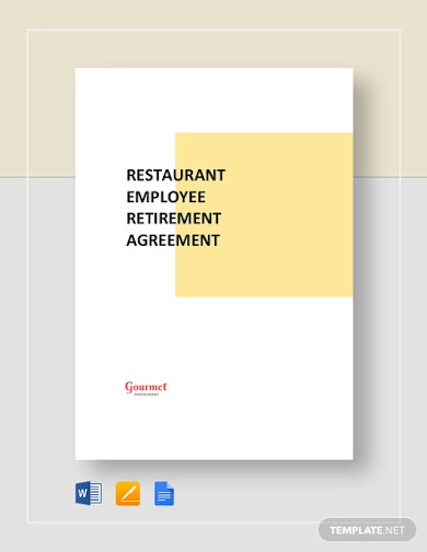 restaurant employee retirement agreement template