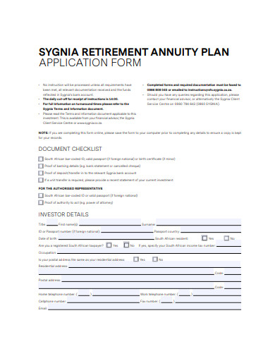 retirement-annuity-application-form