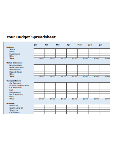 retirement budget spreadsheet template