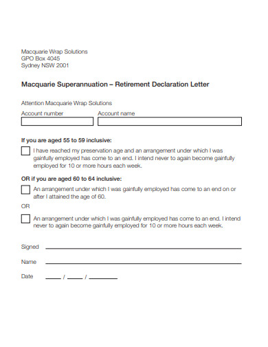 11 Retirement Declaration Templates In Pdf Doc 8058