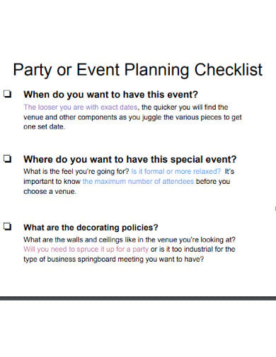 retirement party plan checklist