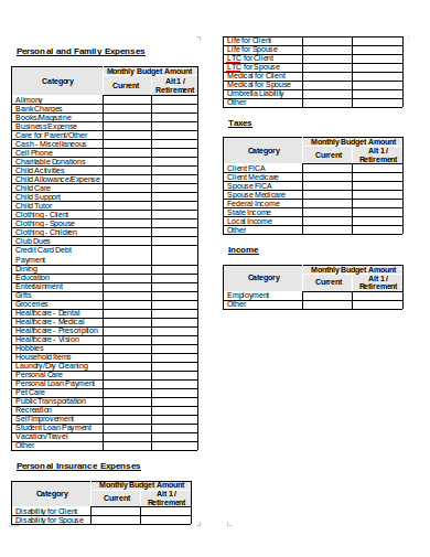 11+ Retirement Expenses Templates in PDF | DOC