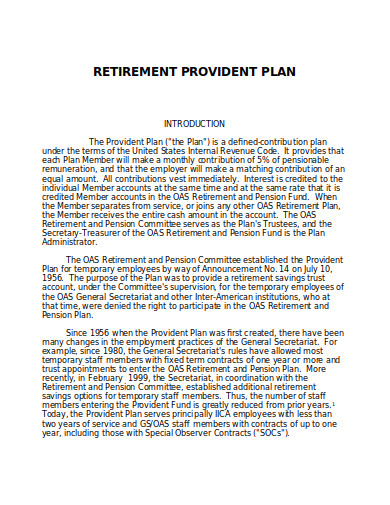 10+ Retirement Plan Templates in PDF | DOC