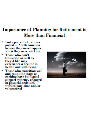retirement transitioning plan template