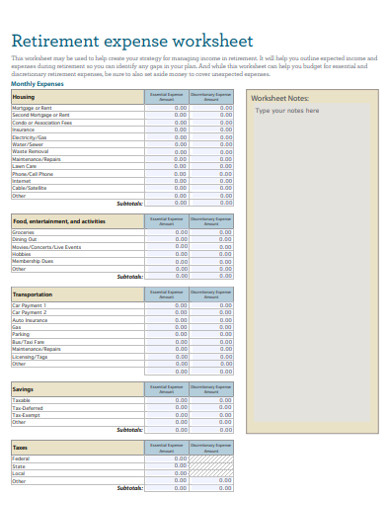 7+ Retirement Spreadsheet Templates in PDF | DOC | Free & Premium Templates