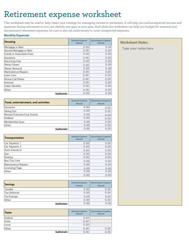 retirement-expense-and-budget-worksheet