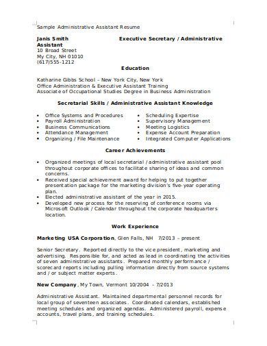 6+ Office Administrator Resume Templates in PDF | DOC