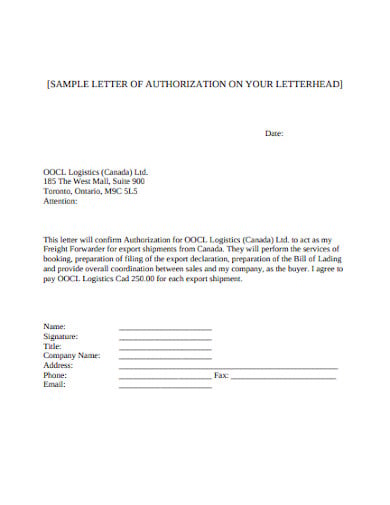 sample logistics letterhead
