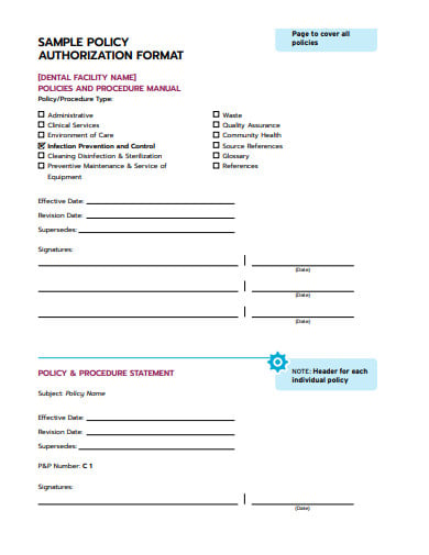 sample office policy template