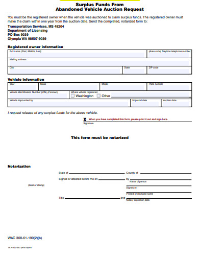 10+ Surplus Funds Application Form Templates in PDF | DOC | XLS