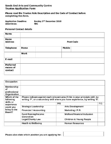 sample-trustee-application-form-template