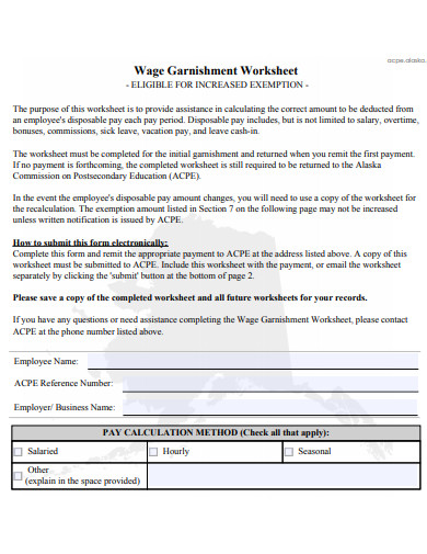 Wage Garnishment Letter Template - prntbl.concejomunicipaldechinu.gov.co