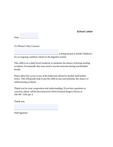 formal excuse letter