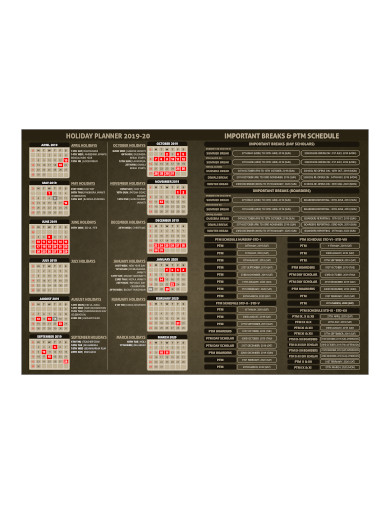 10+ School Holiday Planner Templates in PDF | Word