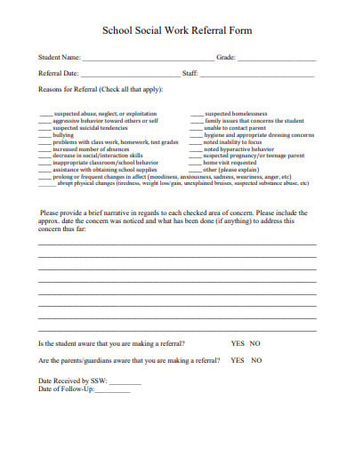 6 Social Work Referral Form Templates