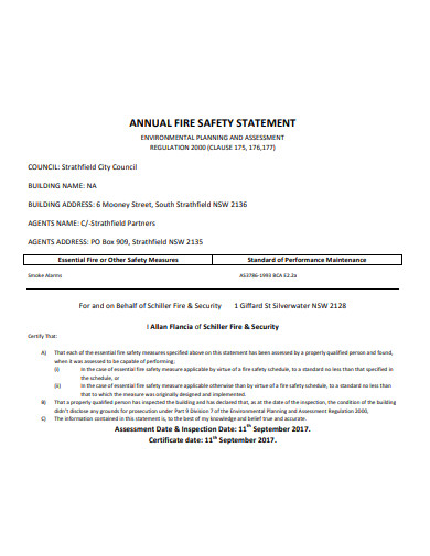 Fire Statement Example Updated Annual Fire Safety Statement Template – GMDJ