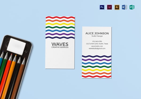 simple creative business card mock up