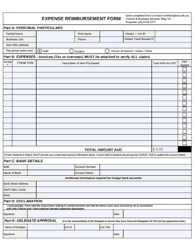 simple-expense-reimbursement-form