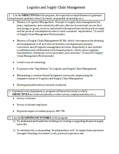 logistics business plan examples