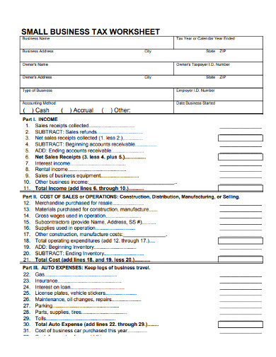 12+ Business Expenses Worksheet in PDF | DOC