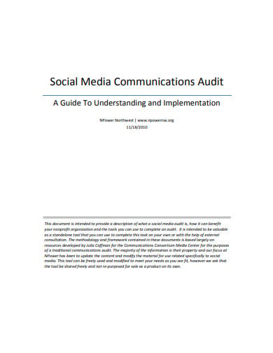social media communications audit