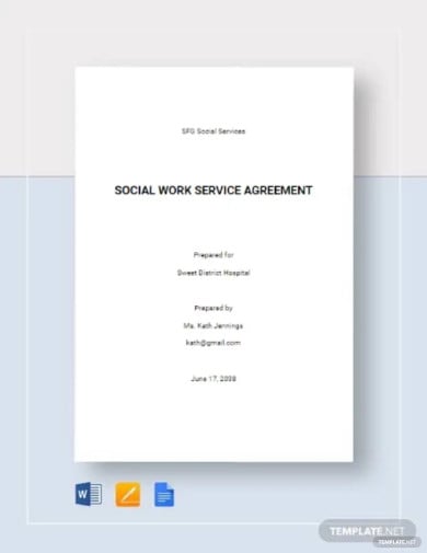 social work service agreement template