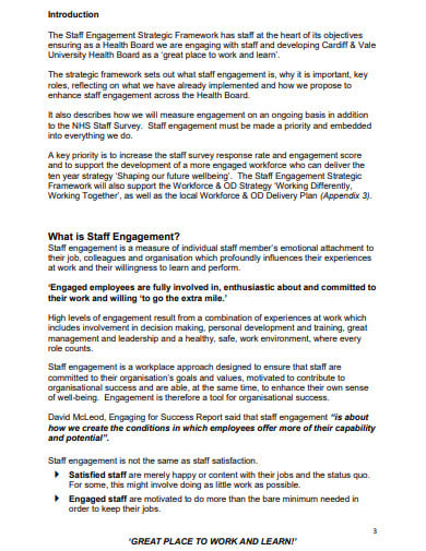 staff engagement strategy template
