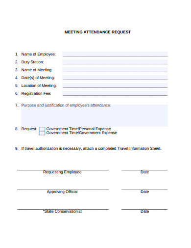 staff-meeting-attendance-request-sheet-template