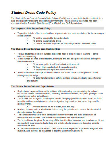 standards of dress and grooming policy template