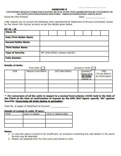 statement of conversion form template