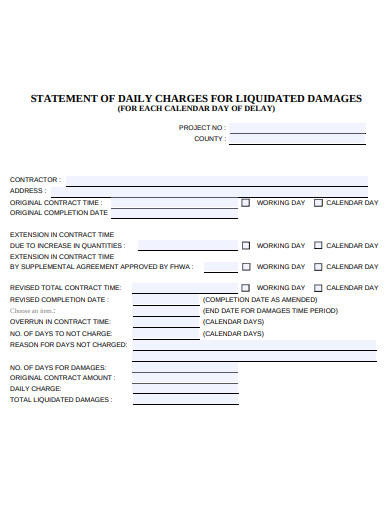 10 Statement Of Damages Templates In PDF DOC