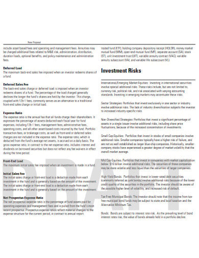 stock-investment-risk-proposal-template