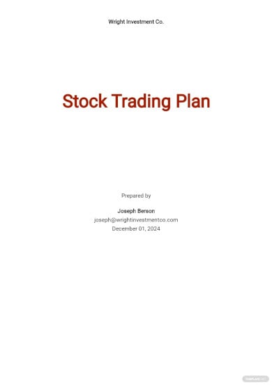 stock trading plan template