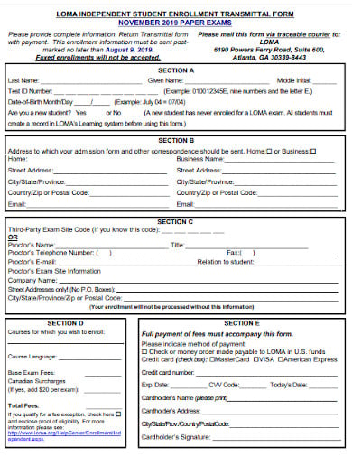 14-student-enrollment-form-templates-pdf-doc