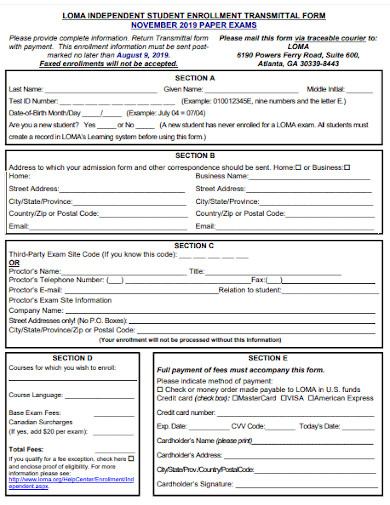 14+ Student Enrollment Form Templates PDF | DOC