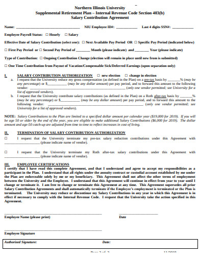 supplemental retirement contribution agreement