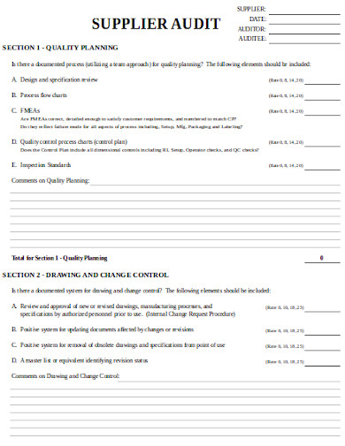 11+ Free Vendor Audit Form Templates in Doc | Excel | PDF