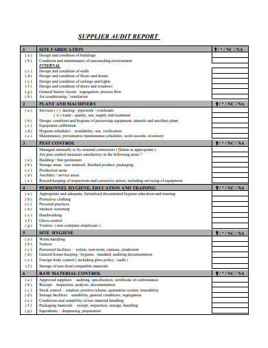 supplier-vendor-audit-report-form-template