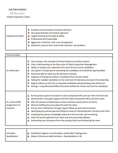 13-free-hr-recruiter-job-description-templates-in-pdf-ms-word