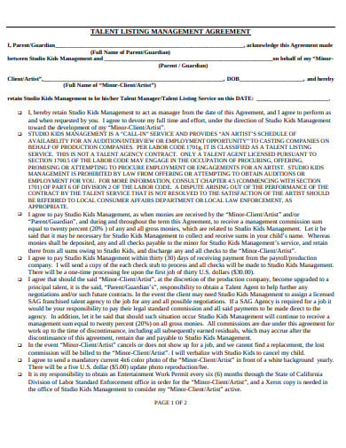 talent-agency-contract-agreement-template
