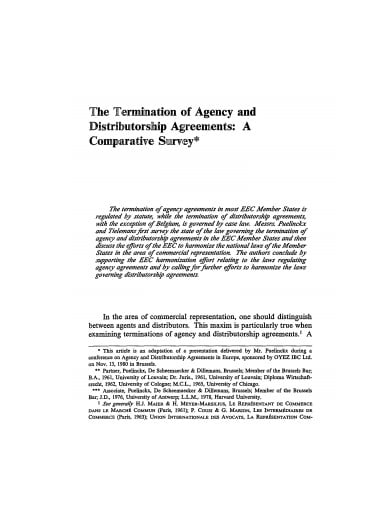 terminate-agency-distributorship-agreement