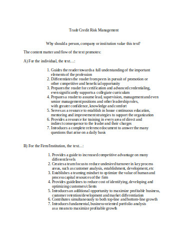 11+ Credit Risk Management Templates in PDF | DOC