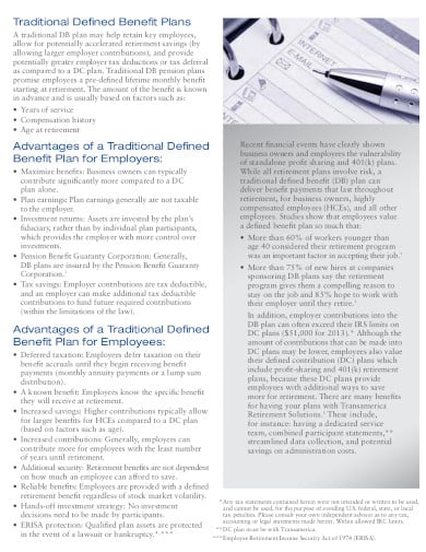 traditional defined benefit plan in pdf