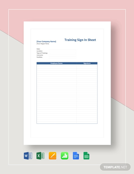 Training Sheet Template - 9+ Free PDF Format Download